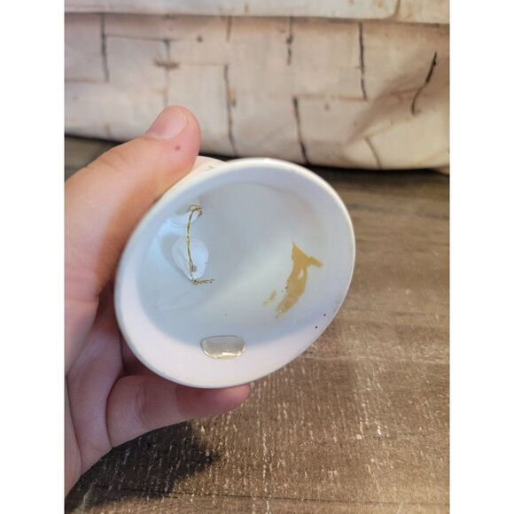 Ceramic best wishes Bell mistletoe Xmas Decor figure - Picture 6 of 6